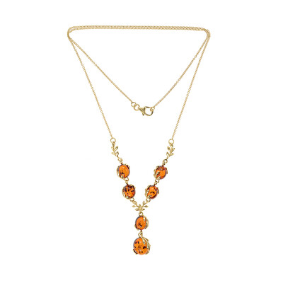 9K Baltic Amber Gold Necklace (dagen)