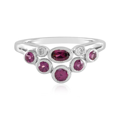 Rhodolite Silver Ring