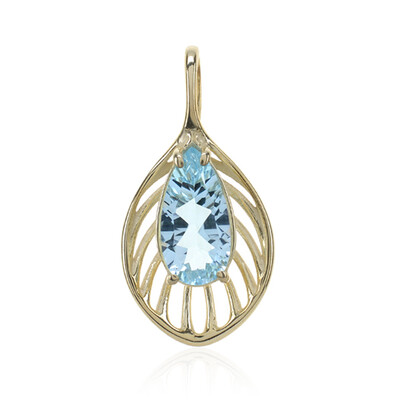 9K Sky Blue Topaz Gold Pendant (dagen)