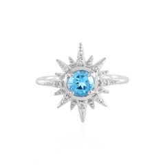 Swiss Blue Topaz Silver Ring