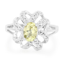 Yellow Beryl Silver Ring