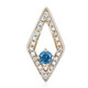 9K SI2 Blue Diamond Gold Pendant