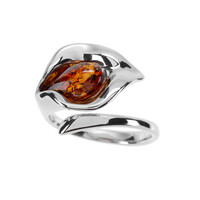 Baltic Amber Silver Ring