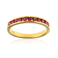 Red Burmese Spinel Silver Ring