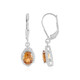 Mandarin Zircon Silver Earrings