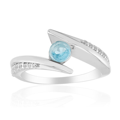 Blue Apatite Silver Ring