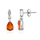 Red Onyx Silver Earrings