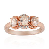 Morganite Silver Ring