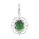 Imperial Chrysoprase Silver Pendant