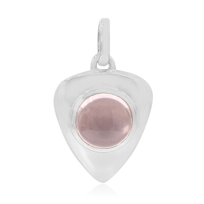 Rose Quartz Silver Pendant