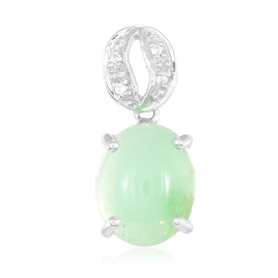 Imperial Chrysoprase Silver Pendant