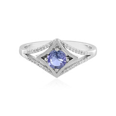 Unheated Tanzanite Silver Ring