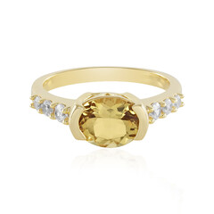 Yellow Beryl Silver Ring