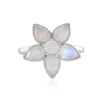 Rainbow Moonstone Silver Ring