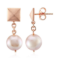 Peach Ming Pearl Silver Earrings (TPC)