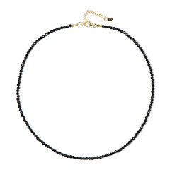 Black Spinel Silver Necklace