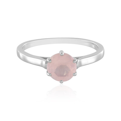 Rose Quartz Silver Ring