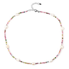 Fancy Tourmaline Silver Necklace (Riya)