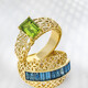 9K London Blue Topaz Gold Ring (Ornaments by de Melo)