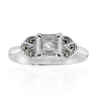 I2 (J) Diamond Silver Ring (Annette classic)