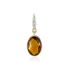 9K Brandy Citrine Gold Pendant