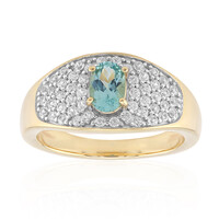 9K Teal Tourmaline Gold Ring (Mark Kaufman)