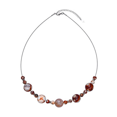 Desert Eye Agate Silver Necklace