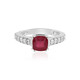 Bemainty Ruby Silver Ring