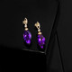 9K Siberian Amethyst Gold Earrings (de Melo)