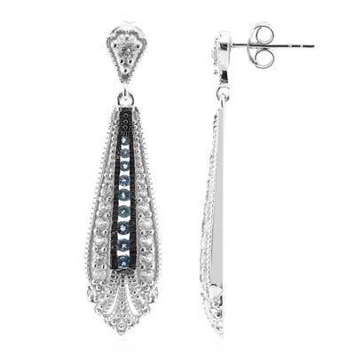 London Blue Topaz Silver Earrings