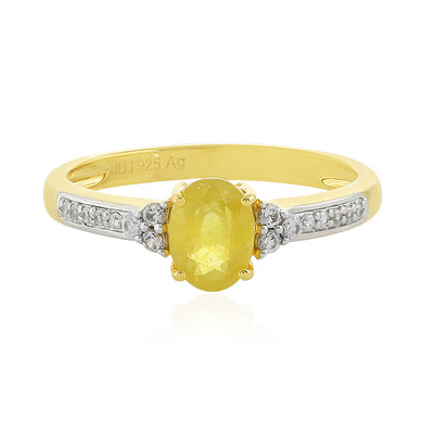 Madagascar Yellow Sapphire Silver Ring