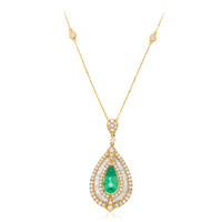 18K Colombian Emerald Gold Necklace (CIRARI)