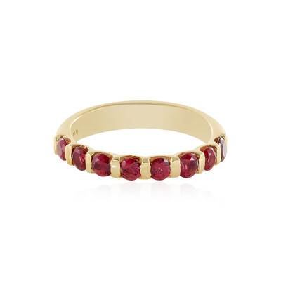 Noble Red Spinel Silver Ring