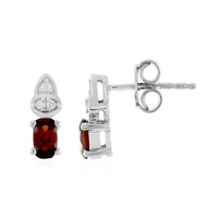 Mozambique Garnet Silver Earrings