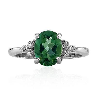 Butterfly Green Topaz Silver Ring