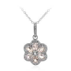 Morganite Silver Necklace