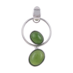 Nephrite Silver Pendant