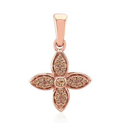 9K SI1 Argyle Rose De France Diamond Gold Pendant (Annette)