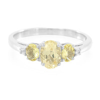 Yellow Beryl Silver Ring