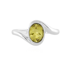 Golden Apatite Silver Ring