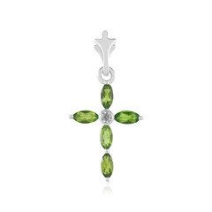 Russian Diopside Silver Pendant