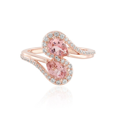 Pink Tourmaline Silver Ring