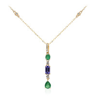 14K AAA Zambian Emerald Gold Necklace (CIRARI)