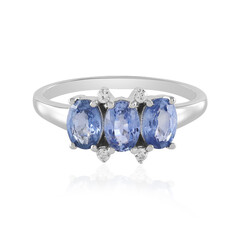 Unheated Ceylon Blue Sapphire Silver Ring