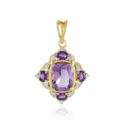 Rose de France Amethyst Silver Pendant