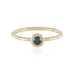 9K I3 Blue Diamond Gold Ring