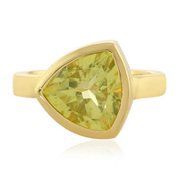 Lemon Quartz Silver Ring