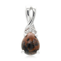 Mahogany Obsidian Silver Pendant