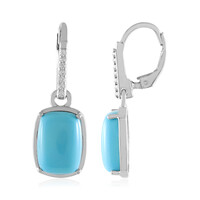 Kingman Turquoise Silver Earrings (Faszination Türkis)