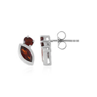 Mozambique Garnet Silver Earrings